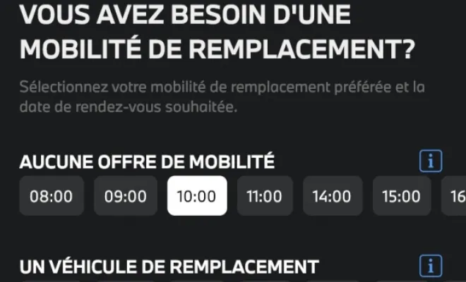 Etape 4 : Choisissez la date et l'heure souhaitée pour votre rendez-vous.